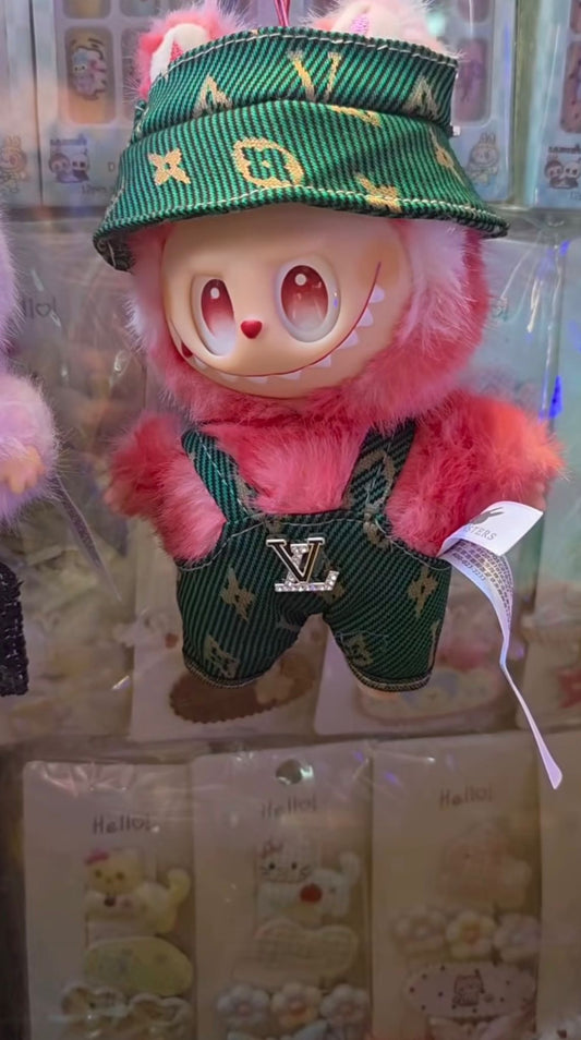 Labubu The Monsters Yeşil LV Kıyafetli Figür-Koleksiyon Sürümü